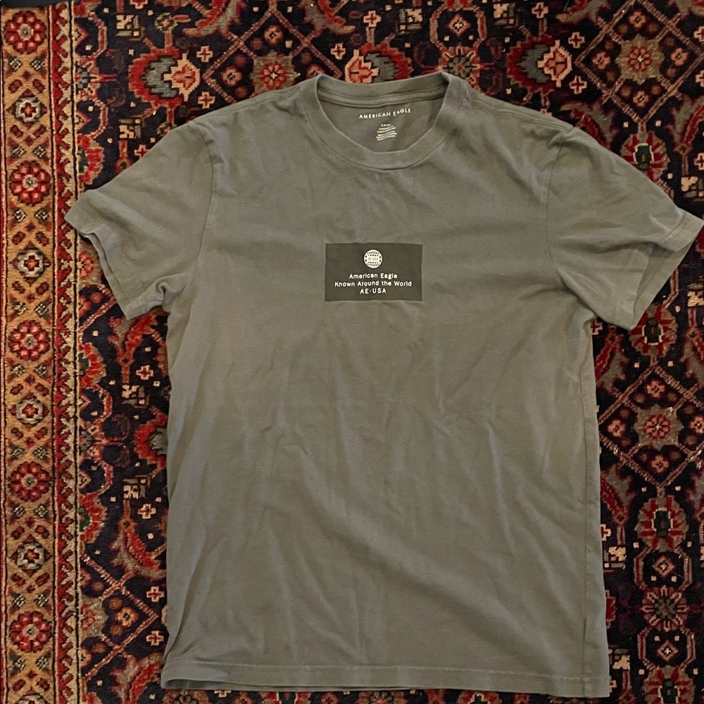 American Eagle Outfitters Slate Gray Men's Tee